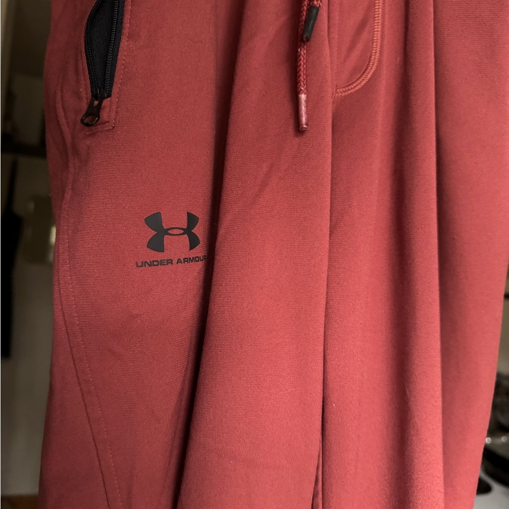 Under Armour Jogger Pants Men's M Loose Fit ColdGear Fleece Lined Copper Color - Picture 11 of 11